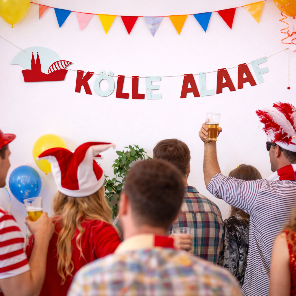 Girlande "Kölle Alaaf"- für Köller Jeck