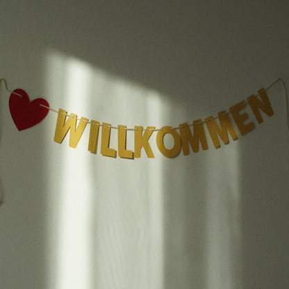 Girlande "Herzlich Willkommen"