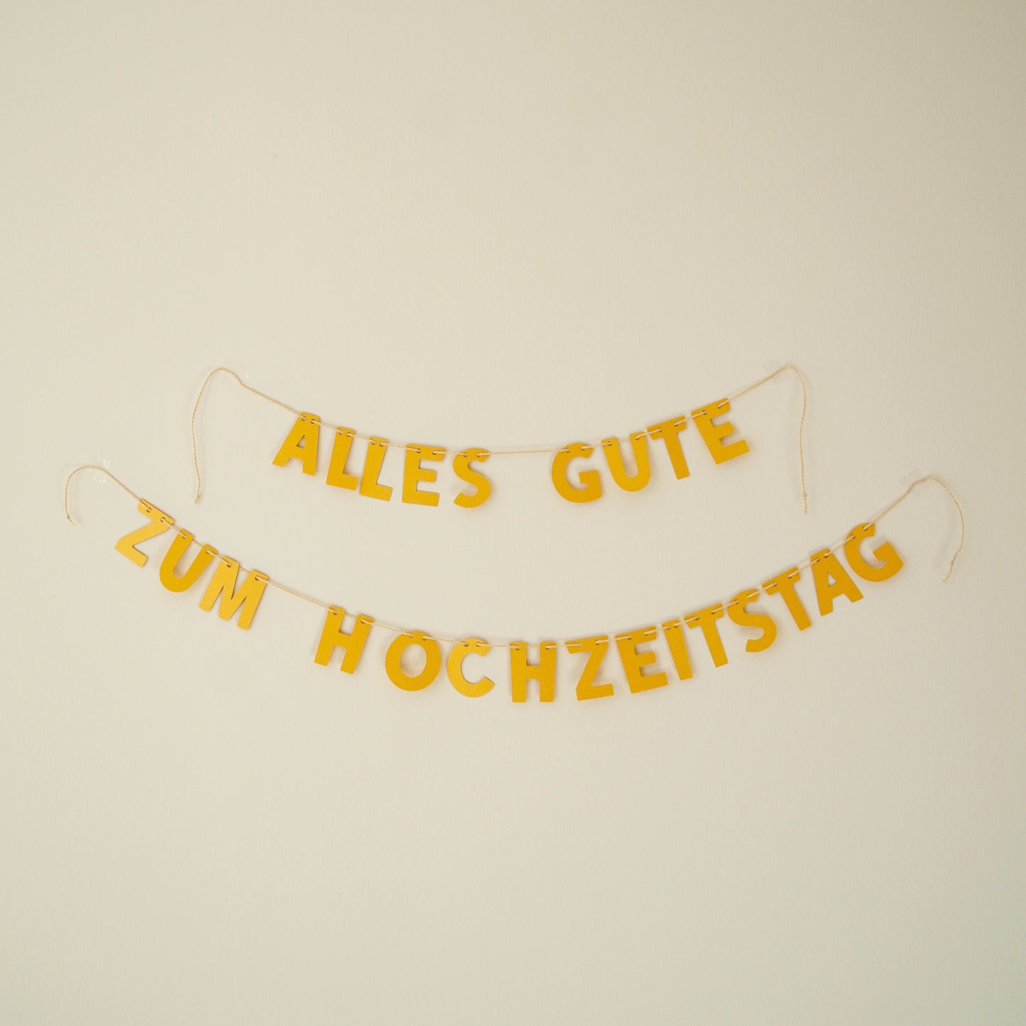 Girlande "Alles Gute zum Hochzeitstag" in Gold