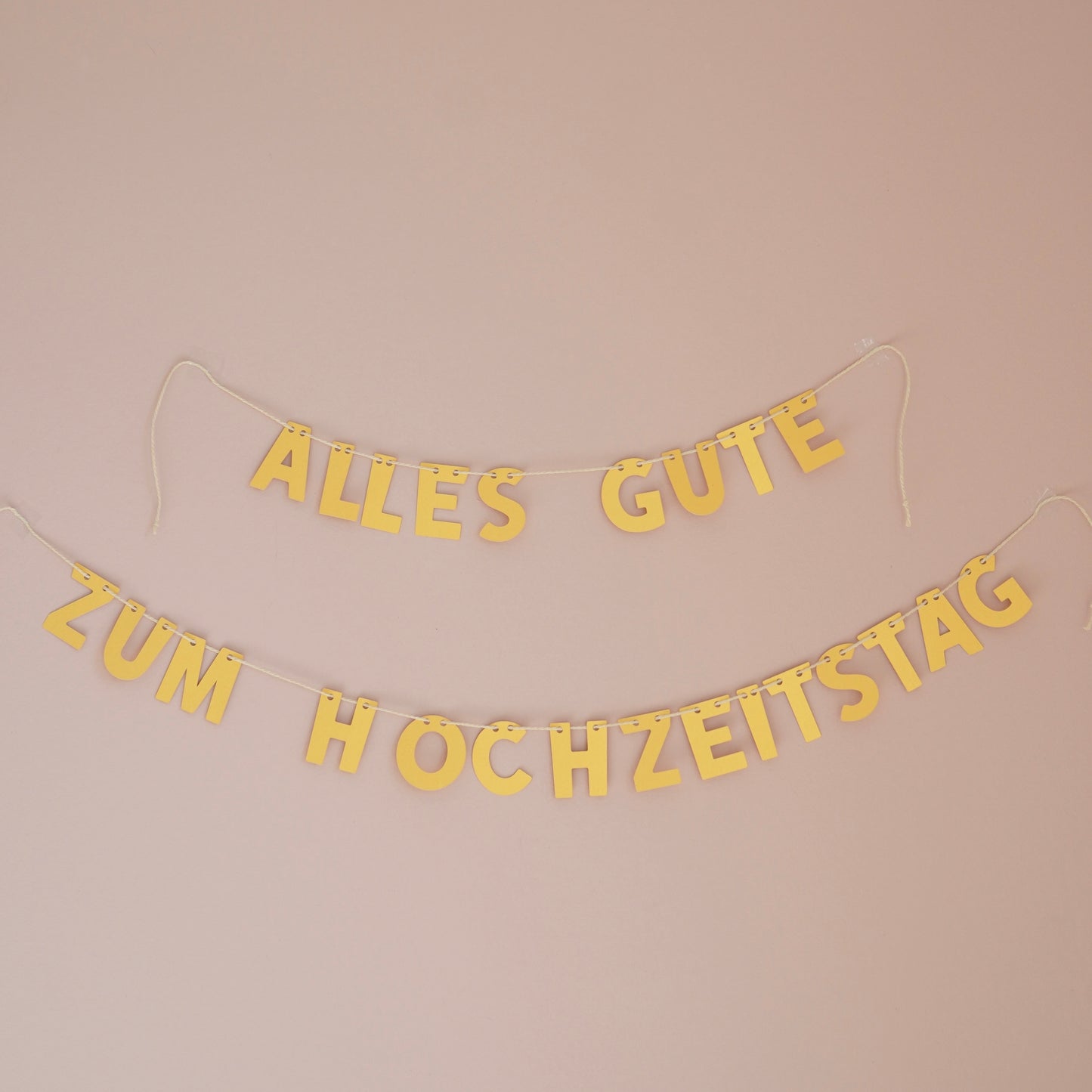 Girlande "Alles Gute zum Hochzeitstag" in Gold