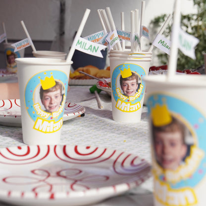 Personalisierte Papierstrohhalme "Happy Birthday"