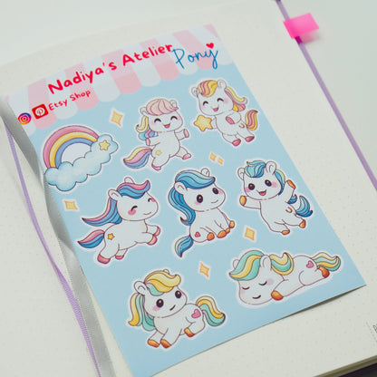 Bundles Sticker & Magnet-Lesezeichen  aus der Kollektion "Pony"