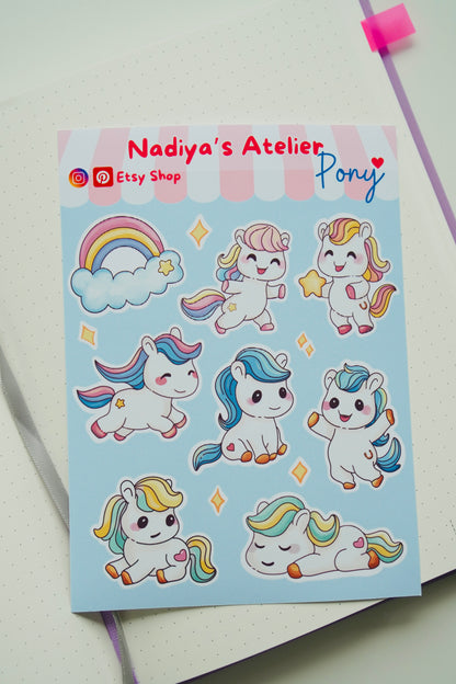 Sticker Sheet "Pony"