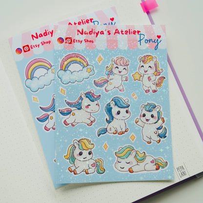 Bundles Sticker & Magnet-Lesezeichen  aus der Kollektion "Pony"