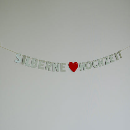 Girlande "Silberne Hochzeit"