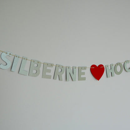 Girlande "Silberne Hochzeit"