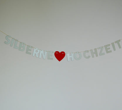 Girlande "Silberne Hochzeit"