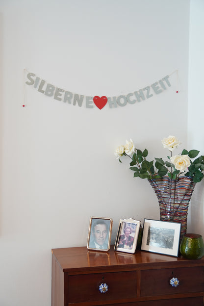 Girlande "Silberne Hochzeit"