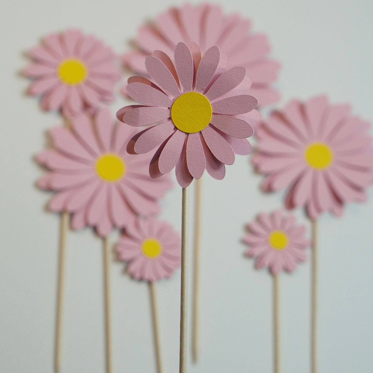 Kuchen Topper "Blumen" rosa