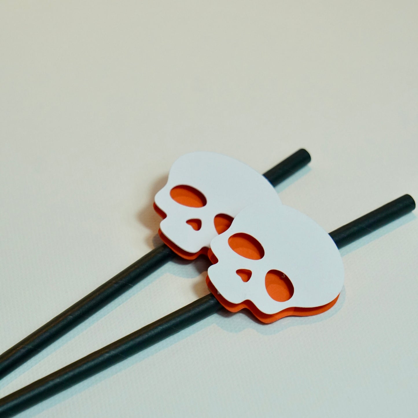 12 Strohhalme "Halloween" schwarz