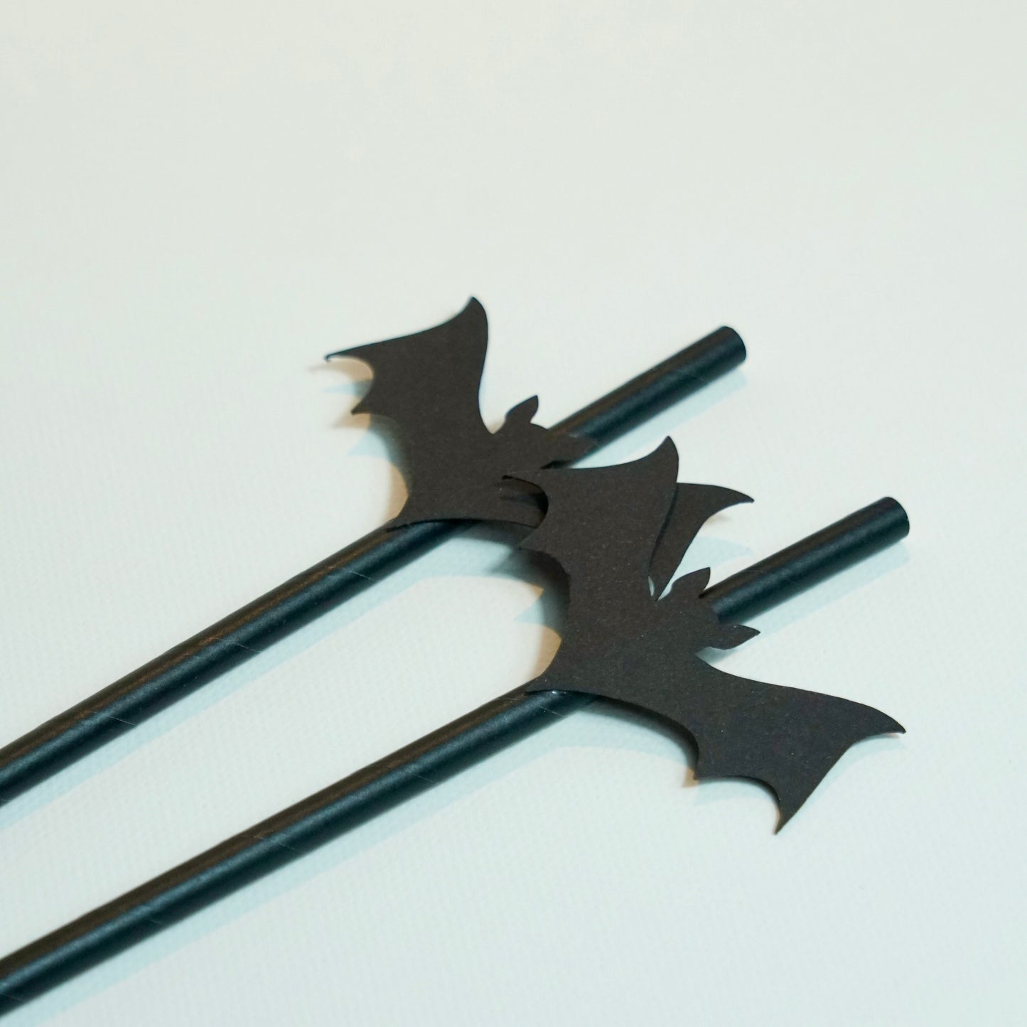 12 Strohhalme "Halloween" schwarz