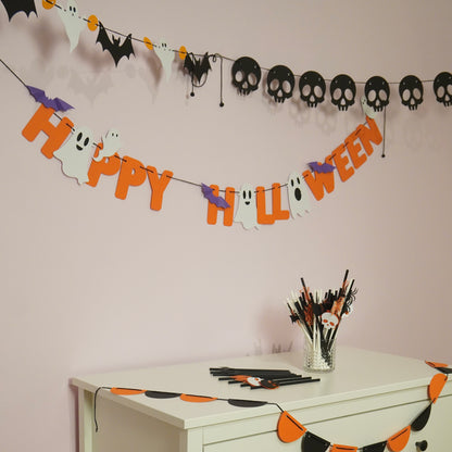 Papiergirlande "Schädel"