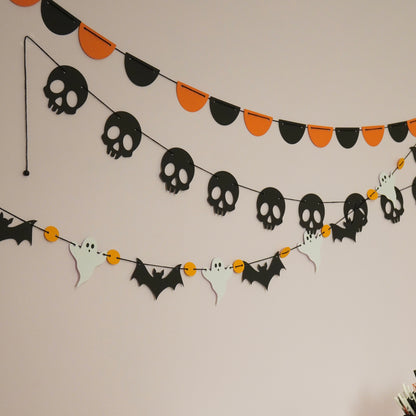 Papiergirlande "Schädel"
