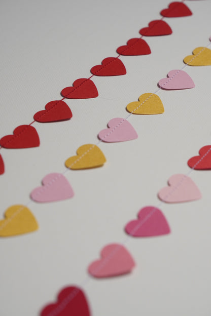 Girlande "Herzen" gold-rosa