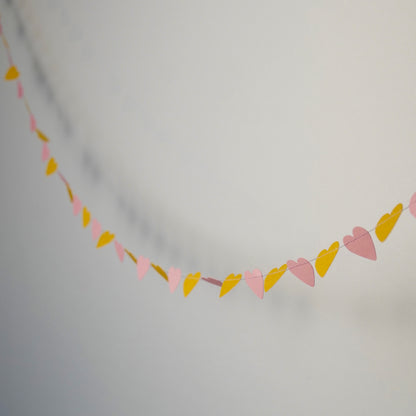 Girlande "Herzen" gold-rosa