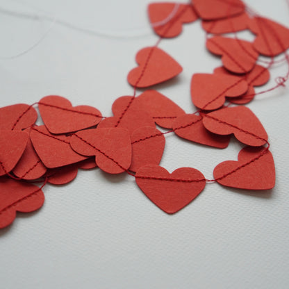 Girlande "Herzen" rot