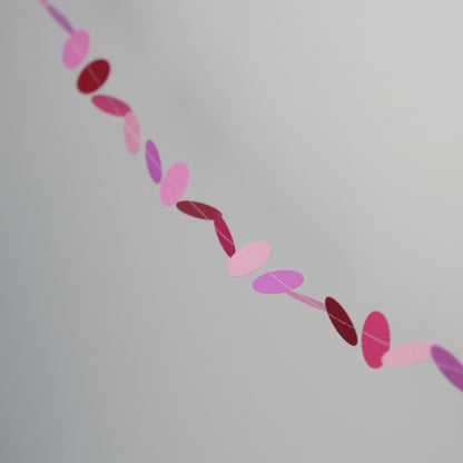 Girlande "Kreise" rosa-lila