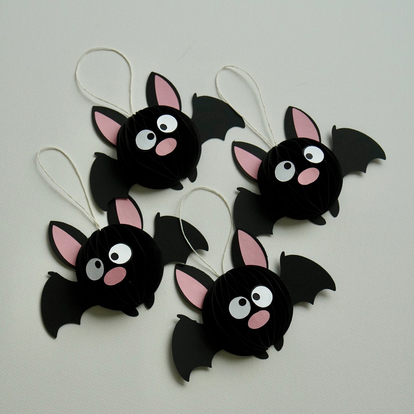 Wabenfigur Fledermaus im 2-er Set - schwarz