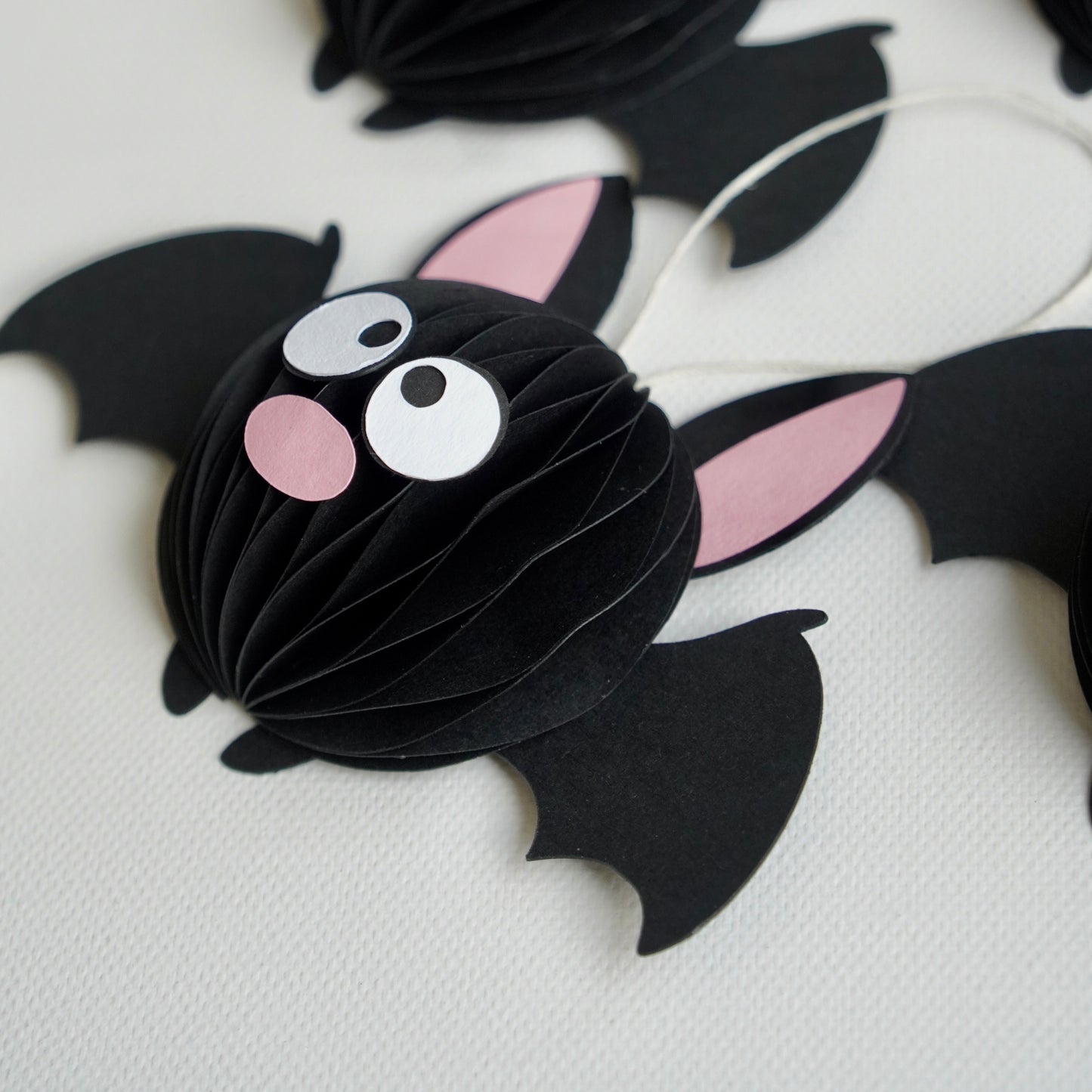 Wabenfigur Fledermaus im 2-er Set - schwarz