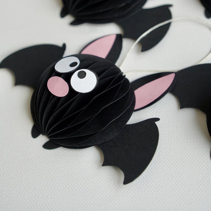 Wabenfigur Fledermaus im 2-er Set - schwarz