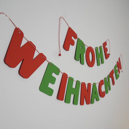 Girlande "Frohe Weihnachten"