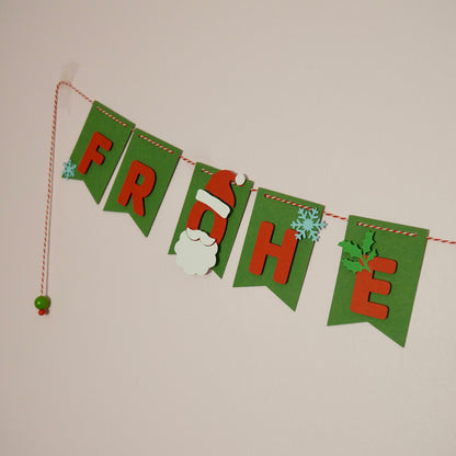 Girlande "Frohe Weihnachten"