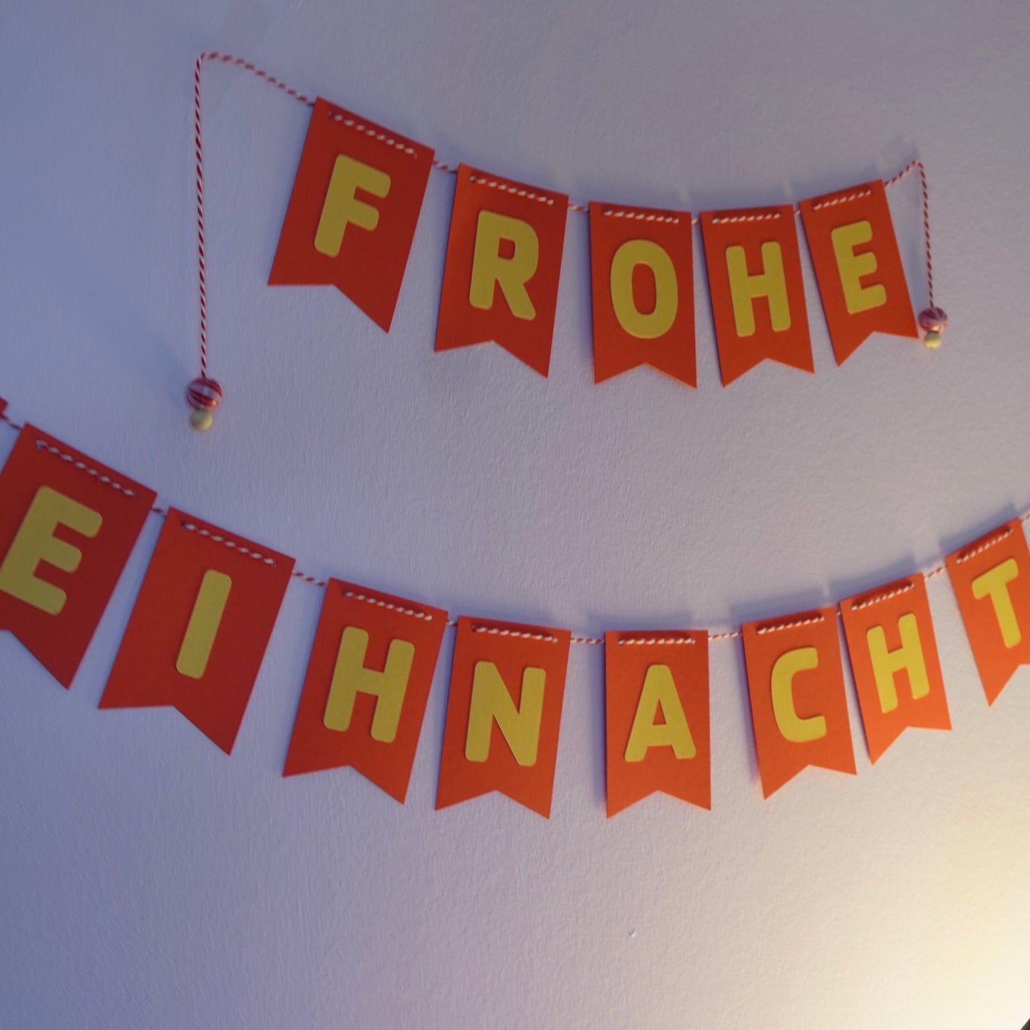 Girlande "Frohe Weihnachten" rot