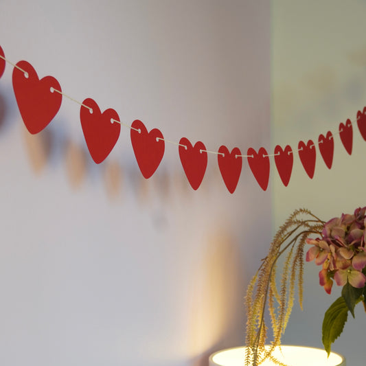 Girlande rote Herzen