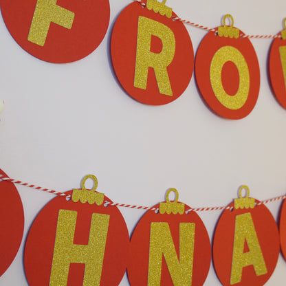 Girlande "frohe Weihnachten" in rot