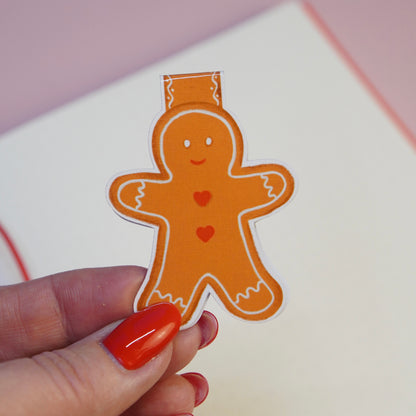 Lesezeichen mit Magnet "Lebkuchenmann"