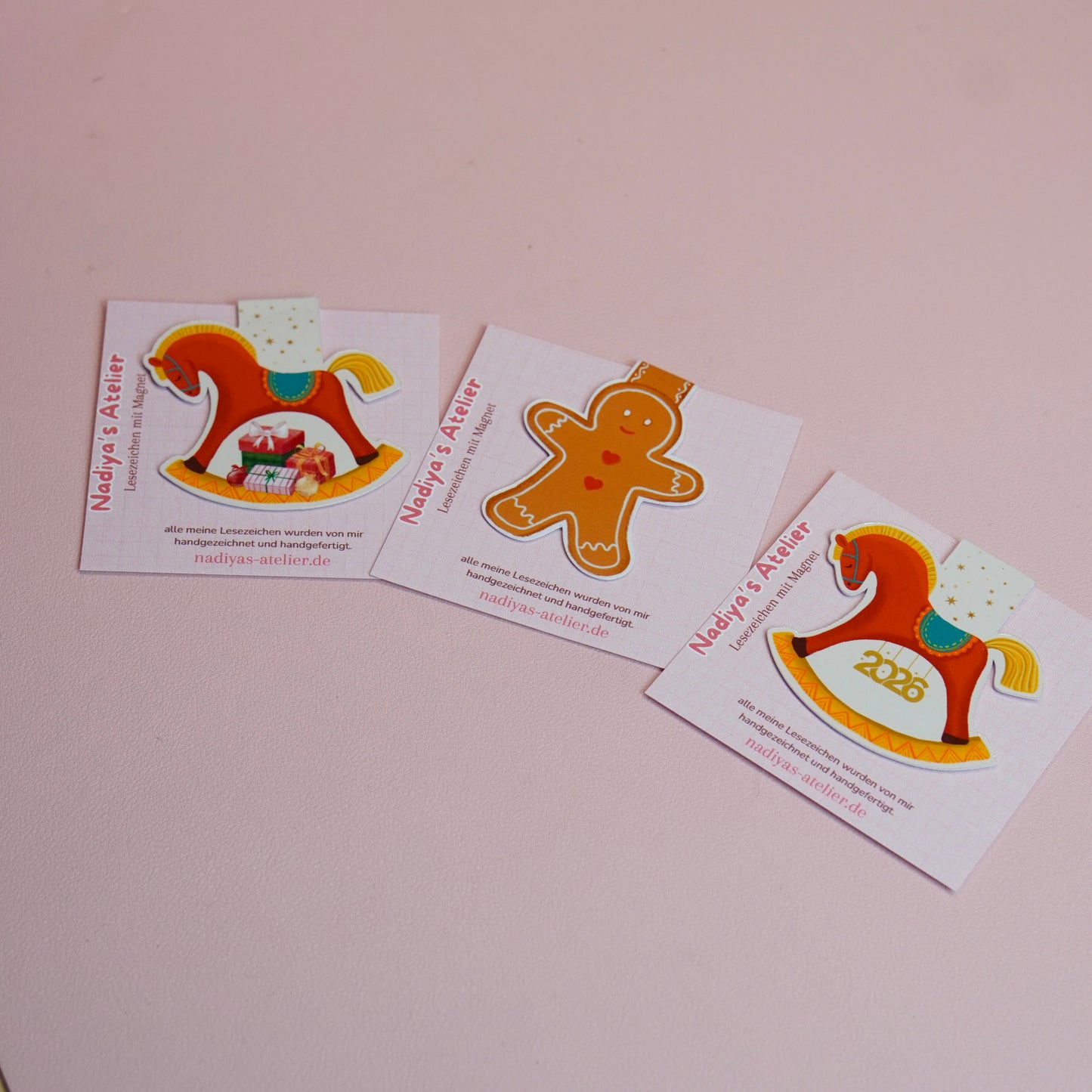 Lesezeichen mit Magnet "Schaukelpferd"