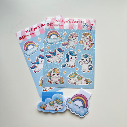 Bundles Sticker & Magnet-Lesezeichen  aus der Kollektion "Pony"