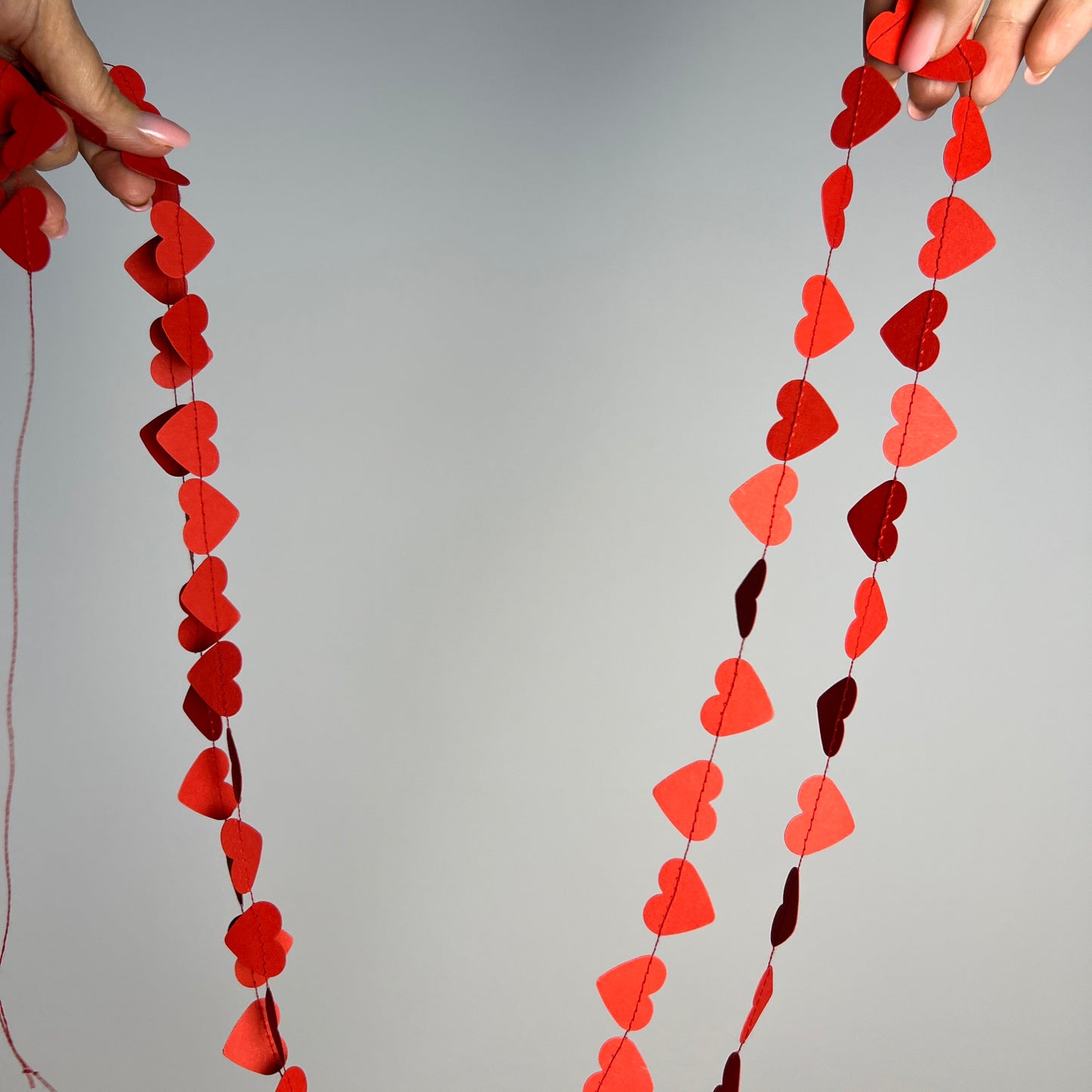 Girlande "Herzen" rot
