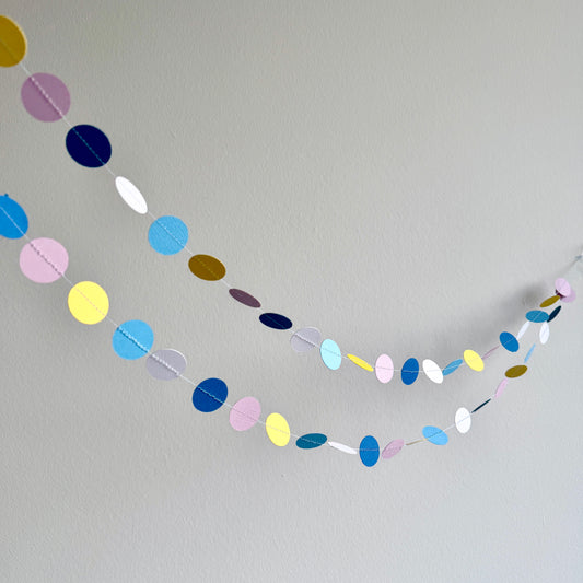 Girlande "Kreise" blau
