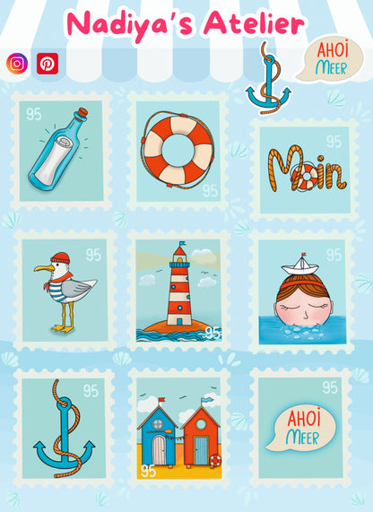 Sticker Sheet "Ahoi Meer"