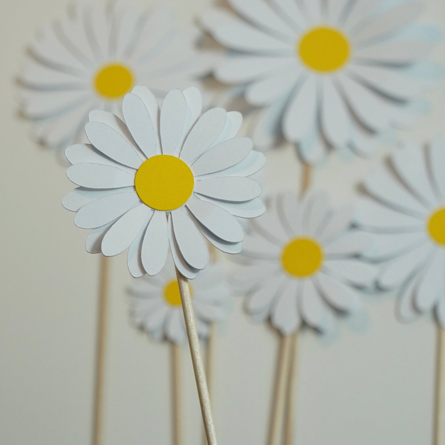 Kuchen Topper "Blumen" weiß