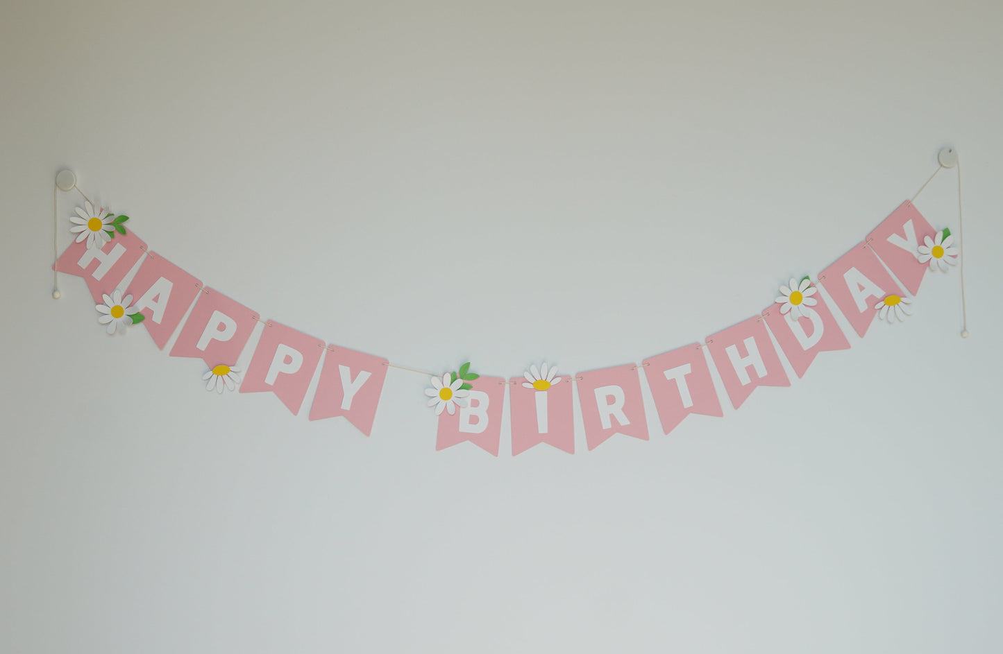 Girlande "Happy Birthday" Rosa – personalisierbar mit Namen