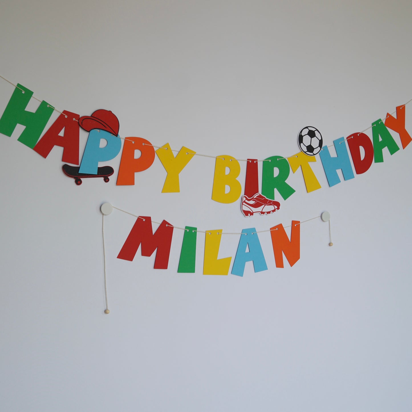 Girlande "Happy Birthday" personalisierbar mit Namen bunt