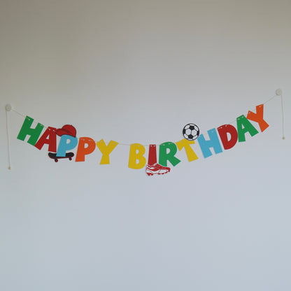 Girlande "Happy Birthday" personalisierbar mit Namen bunt
