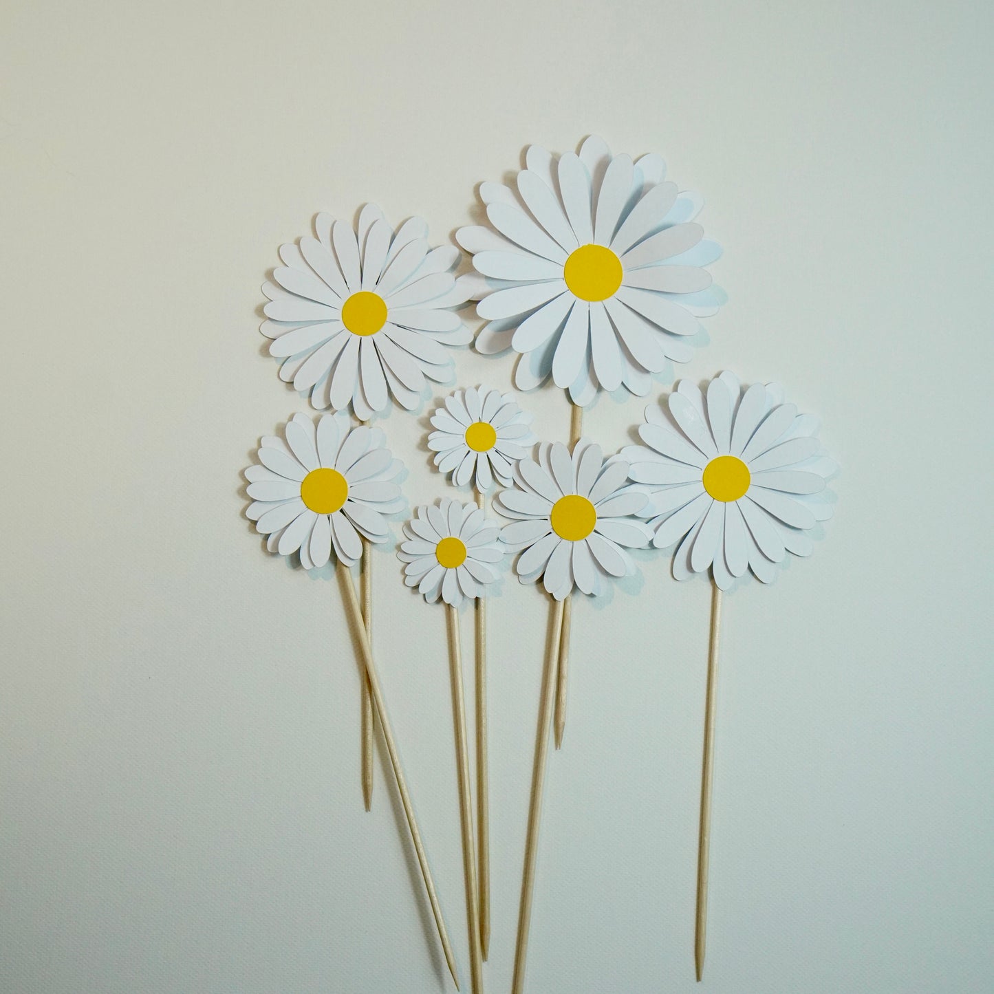 Kuchen Topper "Blumen" weiß