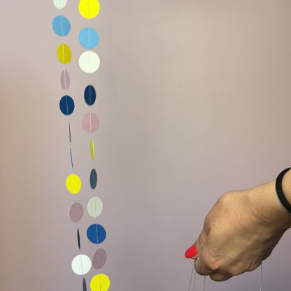 Girlande "Kreise" blau