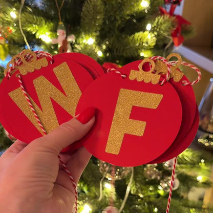 Girlande "frohe Weihnachten" in rot