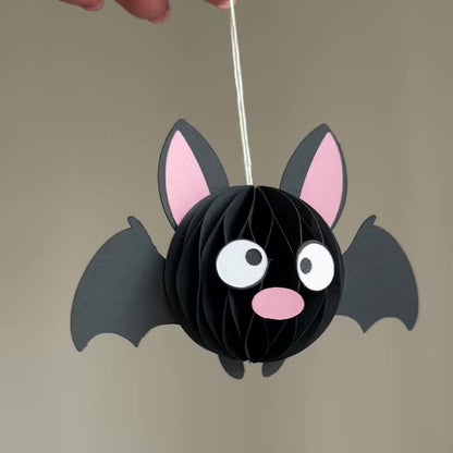 Wabenfigur Fledermaus im 2-er Set - schwarz