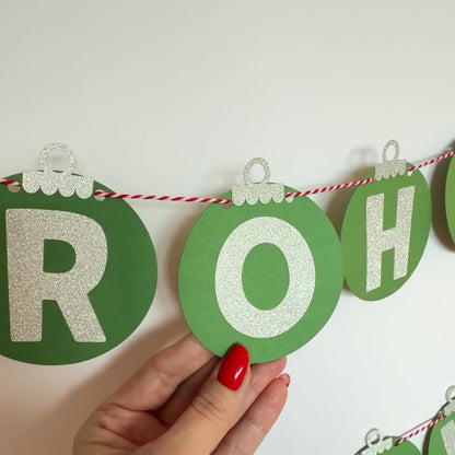 Girlande "Frohe Weihnachten" in Grün