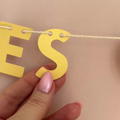 Girlande "Alles Gute zum Hochzeitstag" in Gold