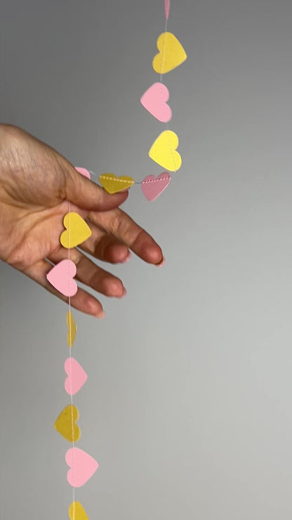 Girlande "Herzen" gold-rosa