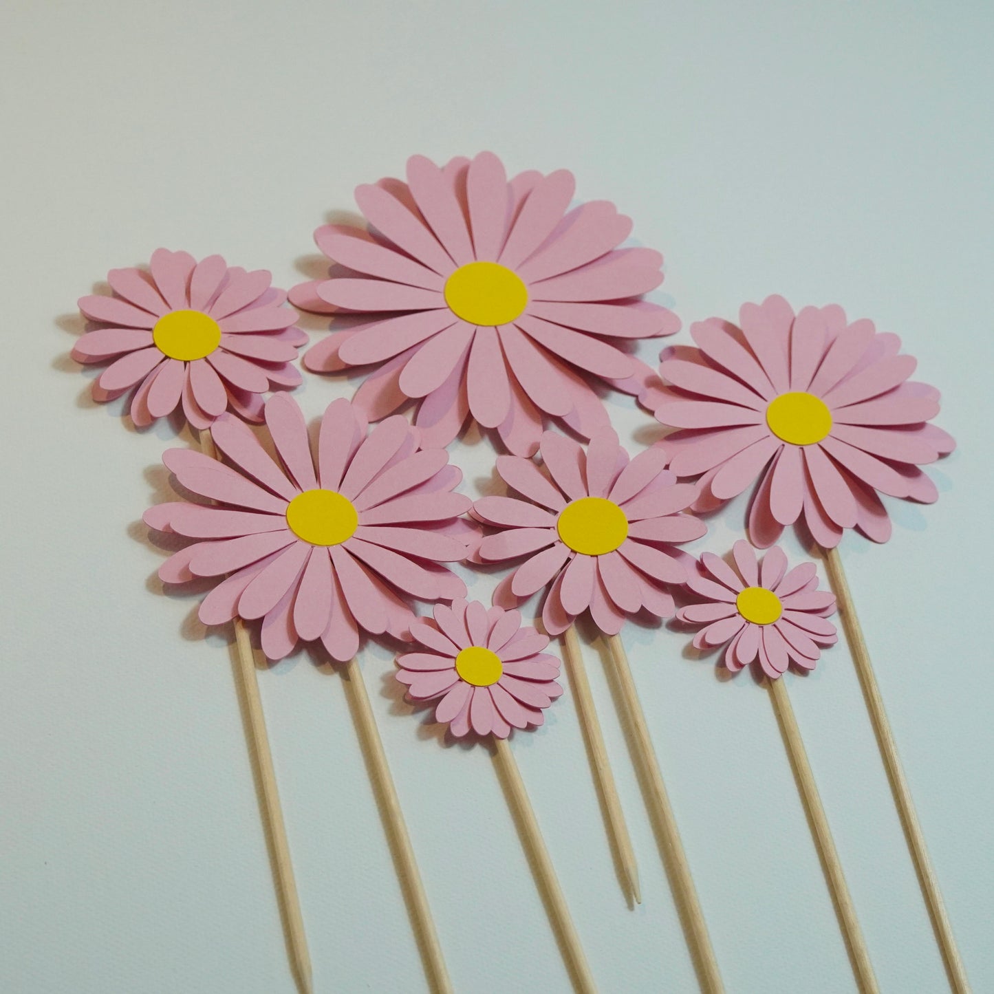 Kuchen Topper "Blumen" rosa